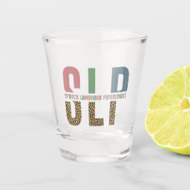 SLP-cheetah-afdrukcadeau Spraaktaalpatholoog Shot Glas