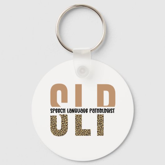 SLP-cheetah-afdrukcadeau Spraaktaalpatholoog Sleutelhanger (Voorkant)