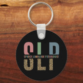 SLP-cheetah-afdrukcadeau Spraaktaalpatholoog Sleutelhanger (Voorkant)