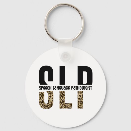 SLP-cheetah-afdrukcadeau Spraaktaalpatholoog Sleutelhanger (Voorkant)