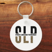 SLP-cheetah-afdrukcadeau Spraaktaalpatholoog Sleutelhanger (Voorkant)