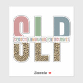 SLP-cheetah-afdrukcadeau Spraaktaalpatholoog Sticker (Vel)