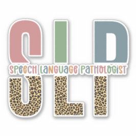 SLP-cheetah-afdrukcadeau Spraaktaalpatholoog Sticker
