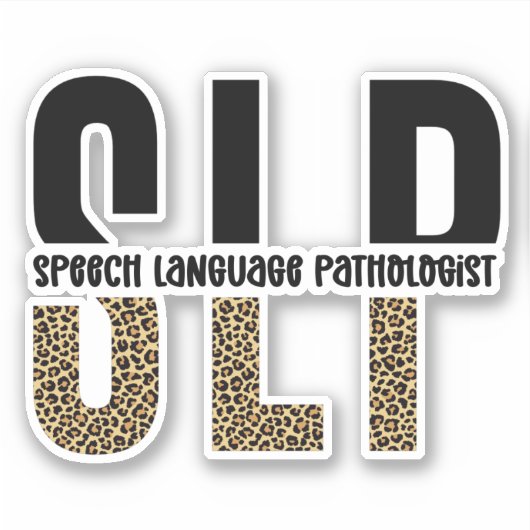 SLP-cheetah-afdrukcadeau Spraaktaalpatholoog Sticker (Voorkant)