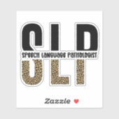 SLP-cheetah-afdrukcadeau Spraaktaalpatholoog Sticker (Vel)