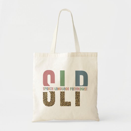 SLP-cheetah-afdrukcadeau Spraaktaalpatholoog Tote Bag (Voorkant)