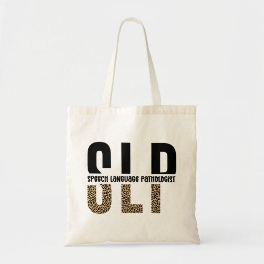 SLP-cheetah-afdrukcadeau Spraaktaalpatholoog Tote Bag (Voorkant)