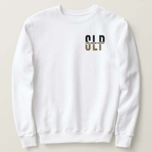 SLP-cheetah-afdrukcadeau Spraaktaalpatholoog Trui (Design voorkant)
