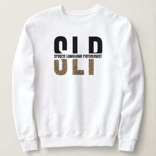 SLP-cheetah-afdrukcadeau Spraaktaalpatholoog Trui (Design voorkant)