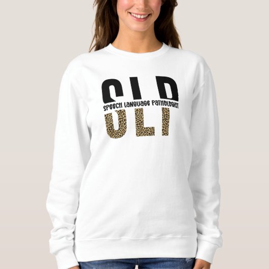 SLP-cheetah-afdrukcadeau Spraaktaalpatholoog Trui (Voorkant)