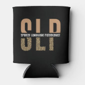 SLP cheetah print Speech language pathologist gift Blikjeskoeler (Voorkant)