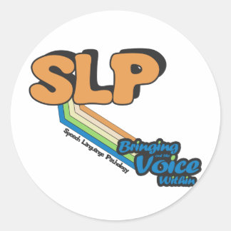 SLP die uit de Stem binnen komt Ronde Sticker
