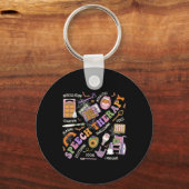 SLP Halloween Shirt Spraaktherapie Halloween Schat Sleutelhanger (Voorkant)