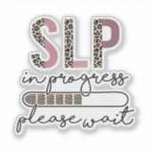 SLP in uitvoering Spraaktaalpatholoog Sticker (Voorkant)