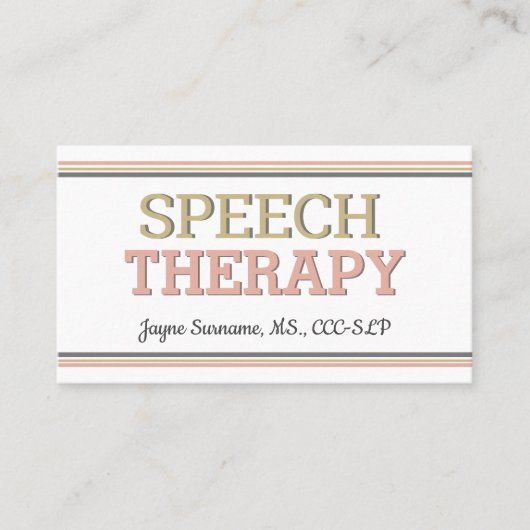 SLP-kaarten! Speech Therapy Visitekaartjes (Voorkant)