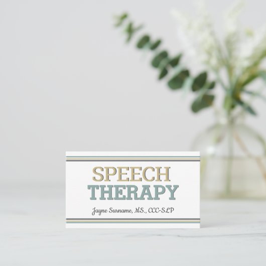 SLP-kaarten! Speech Therapy Visitekaartjes (Staand voorkant)