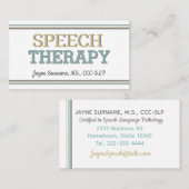 SLP-kaarten! Speech Therapy Visitekaartjes (Voorkant / Achterkant)