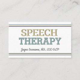 SLP-kaarten! Speech Therapy Visitekaartjes