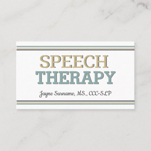 SLP-kaarten! Speech Therapy Visitekaartjes (Voorkant)