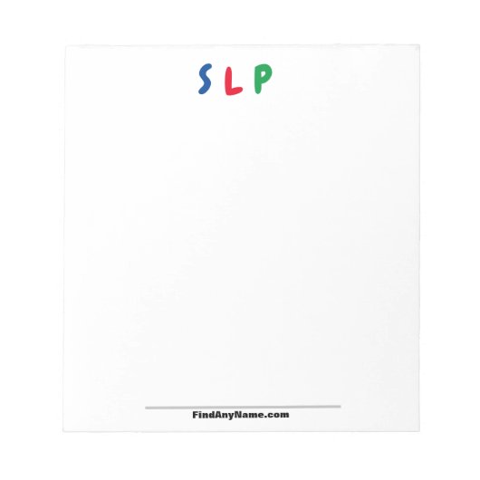 SLP-notitieblok Notitieblok (Voorkant)