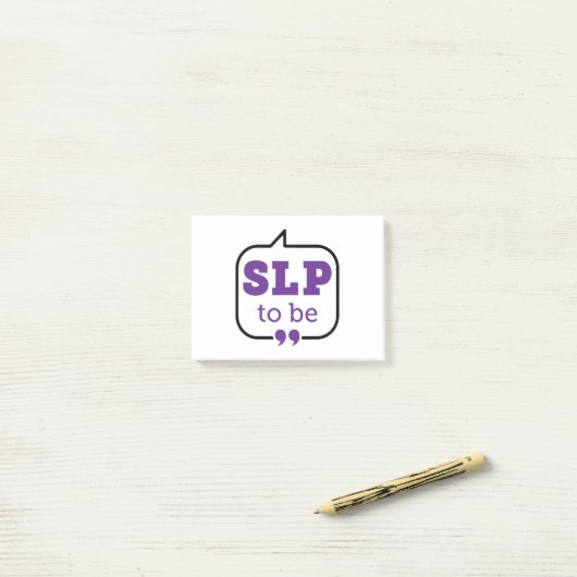 SLP om toekomstige spraaktaalpatholoog te worden Post-it® Notes (Op bureau)