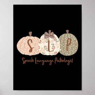 SLP Pompoen Spraak Taal Patholoog Herfst Autum Poster