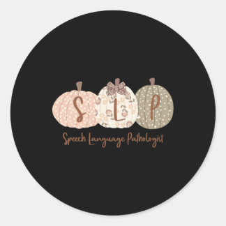 SLP Pompoen Spraak Taal Patholoog Herfst Autum Ronde Sticker