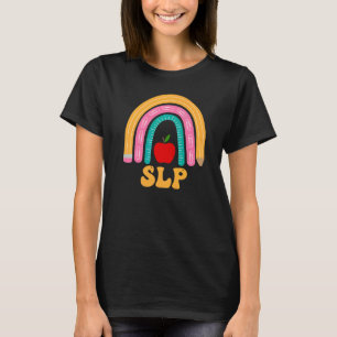 Slp Rainbow Pencil Apple Women Terug naar school A T-shirt