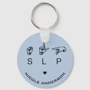 SLP Speech Language Pathologist ASL - Aangepast Sleutelhanger