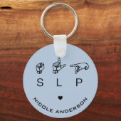 SLP Speech Language Pathologist ASL - Aangepast Sleutelhanger (Voorkant)