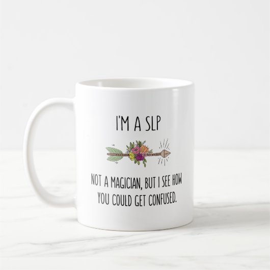 SLP Speech Language Pathologist Gift Coffee Mok (Links)