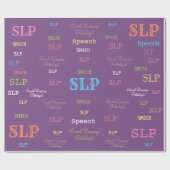 SLP (Speech language pathologist)-inpakpapier Cadeaupapier (Vlak)
