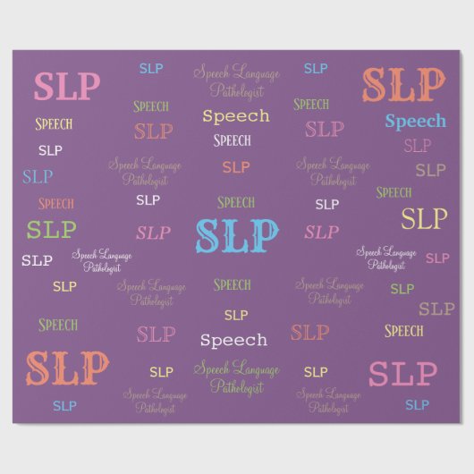 SLP (Speech language pathologist)-inpakpapier Cadeaupapier (Vlak)