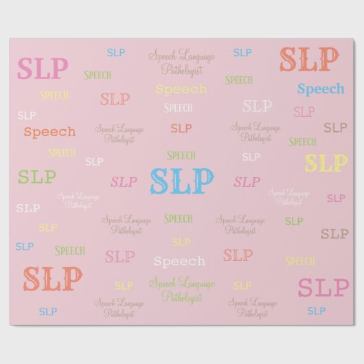 SLP (Speech language pathologist)-inpakpapier Cadeaupapier (Vlak)