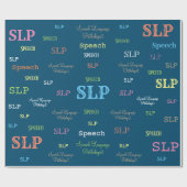 SLP (Speech language pathologist)-inpakpapier Cadeaupapier (Vlak)