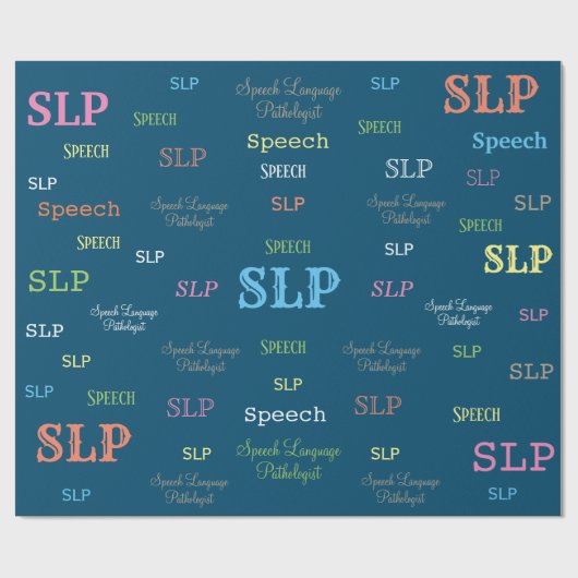 SLP (Speech language pathologist)-inpakpapier Cadeaupapier (Vlak)