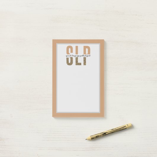 SLP Speech Language Patholoog Cheetah Post-it® Notes (Op bureau)