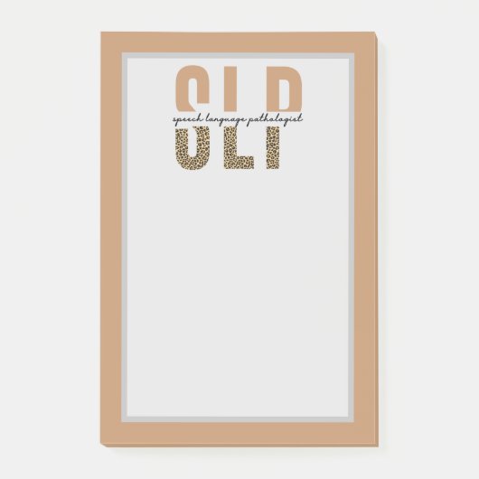 SLP Speech Language Patholoog Cheetah Post-it® Notes (Voorkant)