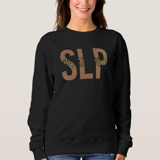 SLP Speech Language Patholoog Leopard Print Trui (Voorkant)