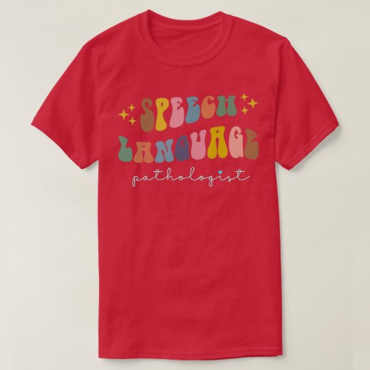 SLP Speech Language Patholoog Speech Therapy T-shirt (Design voorkant)