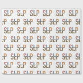 SLP Speech Patholoog Leopard Print Typografie Cadeaupapier (Vlak)