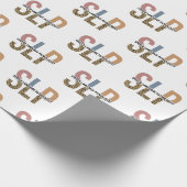 SLP Speech Patholoog Leopard Print Typografie Cadeaupapier (Hoek)