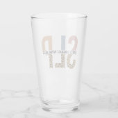 SLP Speech Patholoog Leopard Print Typografie Glas (Achterkant)