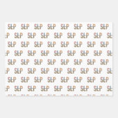 SLP Speech Patholoog Leopard Print Typografie Inpakpapier Vel (Voorkant 3)