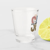 SLP Speech Patholoog Leopard Print Typografie Shot Glas (Links)