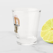 SLP Speech Patholoog Leopard Print Typografie Shot Glas (Rechts)