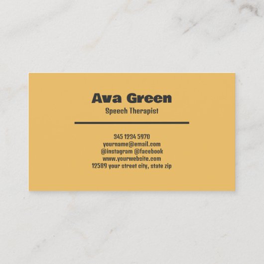 SLP Speech Patholoog Visitekaartje (Achterkant)