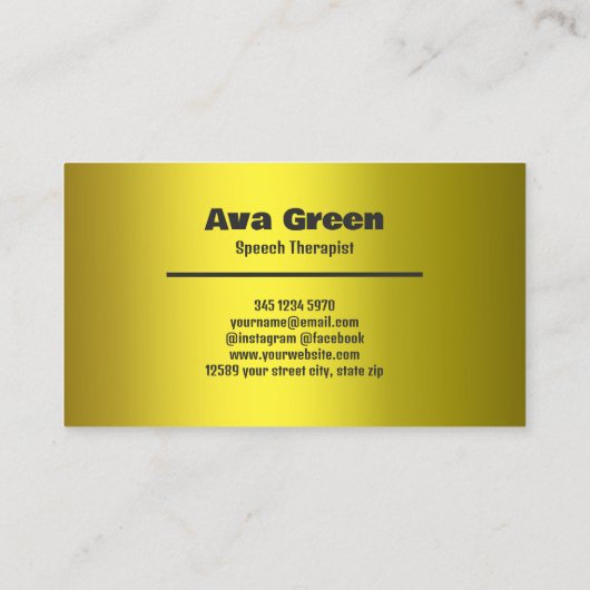 SLP Speech Specialist Visitekaartje (Achterkant)