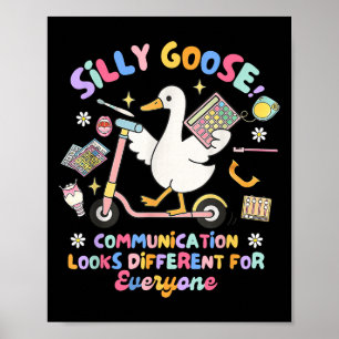 SLP Speechie Gekke Goose communicatie ziet er ande Poster