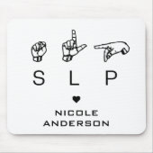 SLP Spraak-taalpatholoog ASL Muismat (Voorkant)